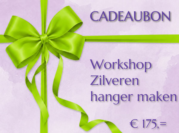 cadeaubon worskhop zilveren hanger maken